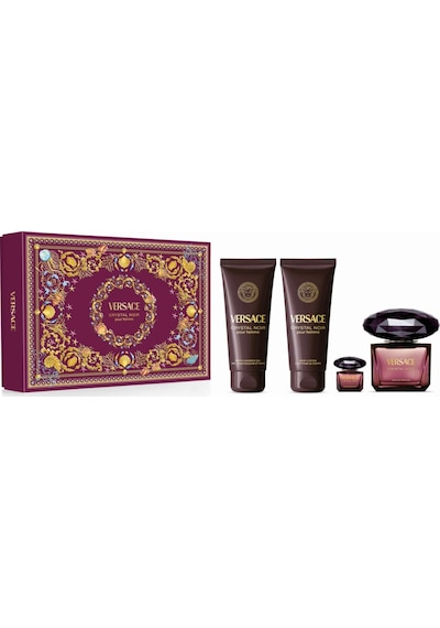 Versace Crystal Noir Edp 90 Ml + Shower Gel 100 Ml + Body Lotion 100 Ml + Edp 5 Ml 8011003906826 Diğer