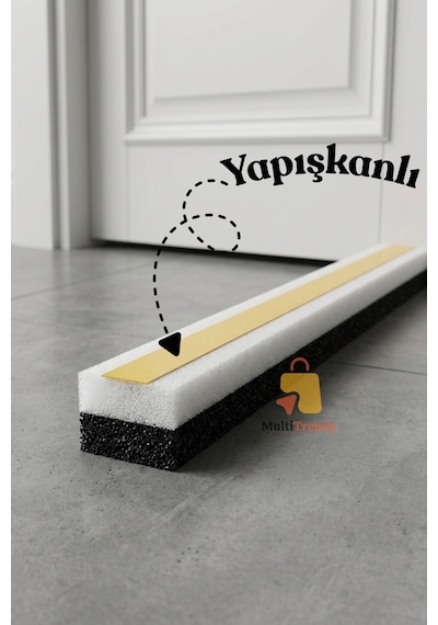 1 Adet Kapı Altı Rüzgar Önleyici 90 Cm Yapışkanlı Isı Yalıtım Süngeri Soğuk Toz Ses Kesici Eşik Süngeri