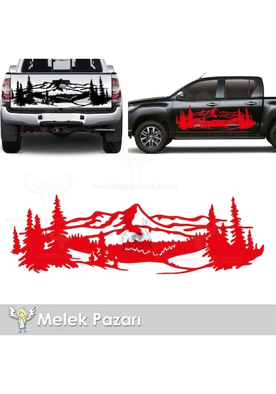 Orman Manzara Off Road - Karavan Oto Sticker, Araba Stickerı