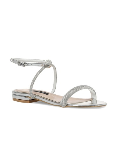 Nine West Selgen 2Pr Gümüş Kadın Düz Sandalet 101173766 Gümüş