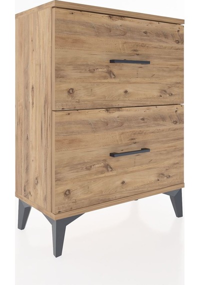 Arges Komodin 2 Çekmeceli 60x30x80 Çam-çam Atlas Çam