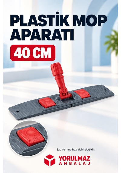 40 Cm Plastik Mop Aparatı Nemli Mop Tutucu Dayanıklı Paspas Aparatı