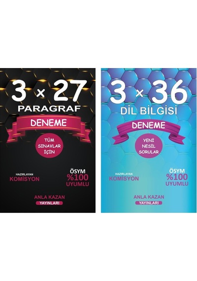 Anla Kazan Tüm Sınavlar İçin Paragraf Ve Dil Bilgisi Deneme 2li Set Anlakazan Yayınları