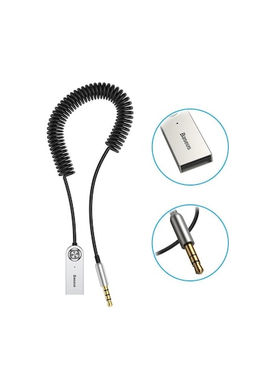 Baseus BA01 USB Bluetooth Araç Kiti Siyah