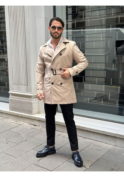 Alaska The Last Frontier Regular Fit Su Geçirmez Soğuğa Dayanıklı Trençkot Bej