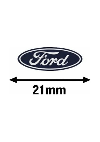 Fiesta Fusion Mondeo Transit Kumanda Anahtar Amblem A+ Kalite Damla Etiket 17 X 7 Elips 1 Adet