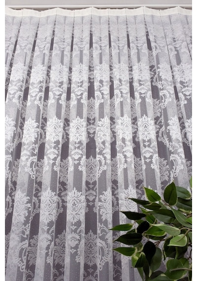 Evdepo Home Damask Kullanıma Hazır Tül Perde (546640431)