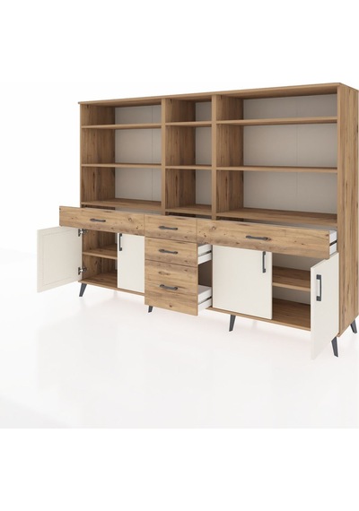 Hyperion Dolap 11 Raflı 5 Çekmeceli 4 Kapaklı 220x44x163 Çam-ayta Çam-aytaşı/çam Hyperion Dolap 11 Raflı 5 Çekmeceli 4 Kapaklı 220x44x163 Çam-ayta Çam-aytaşı/çam