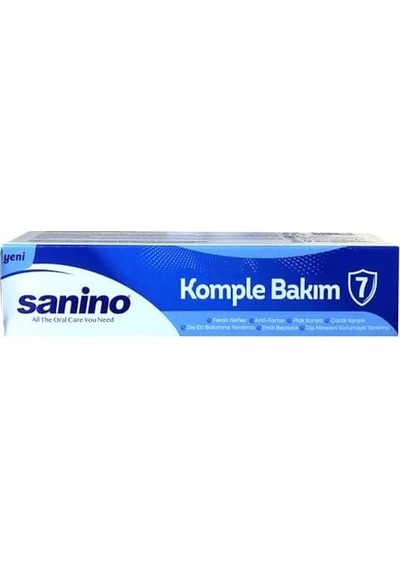 Sanino Diş Macunu, Komple Bakım, 75 Ml, 6'lı Paket