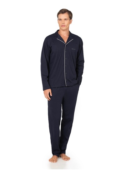 Pierre Cardin Erkek Pamuklu Pijama Takım Lacivert