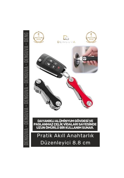 Anahtarlıkdüzenleyici Dayanıklı Alüminyum Gövde Paslanmaz Çelik Pratik Kompakt Akıllı Anahtarlık Dü