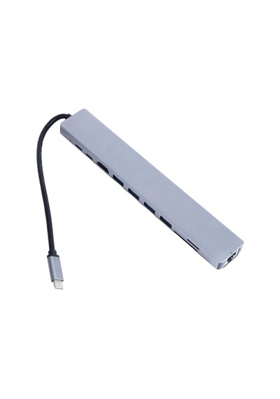 Type C Hub, 10 İn 1 4 Adet 3.0 Usb Çoklayıcı,4k Hdmi Bağlantısı,sd Tf Kart Okuyucu,rj45 Ethernet,2 Adet Usb C Pc Bağlantı Girişli Adaptörü İle Uyumlu Zr795