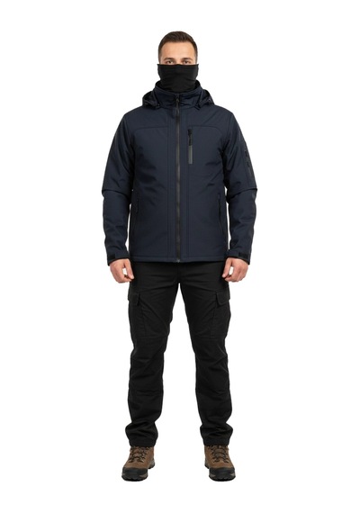 Mysia Outdoor Lacivert Soft Shell Mont İçi Polarlı Lacivert