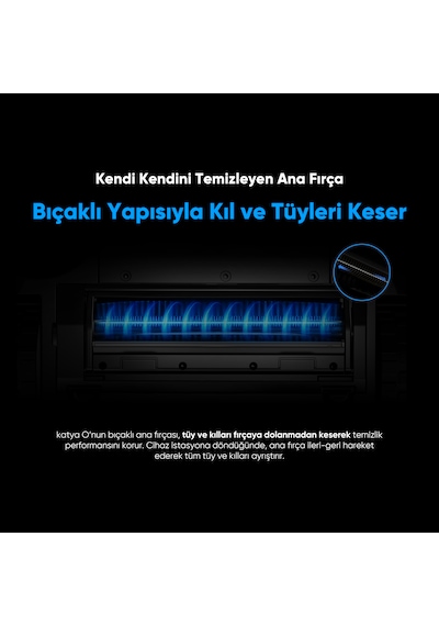 Şımart Katya O 22000PA Otomatik Mop Sistemi Ve Kıl Kesici Ana Fırça Akıllı Robot Süpürge