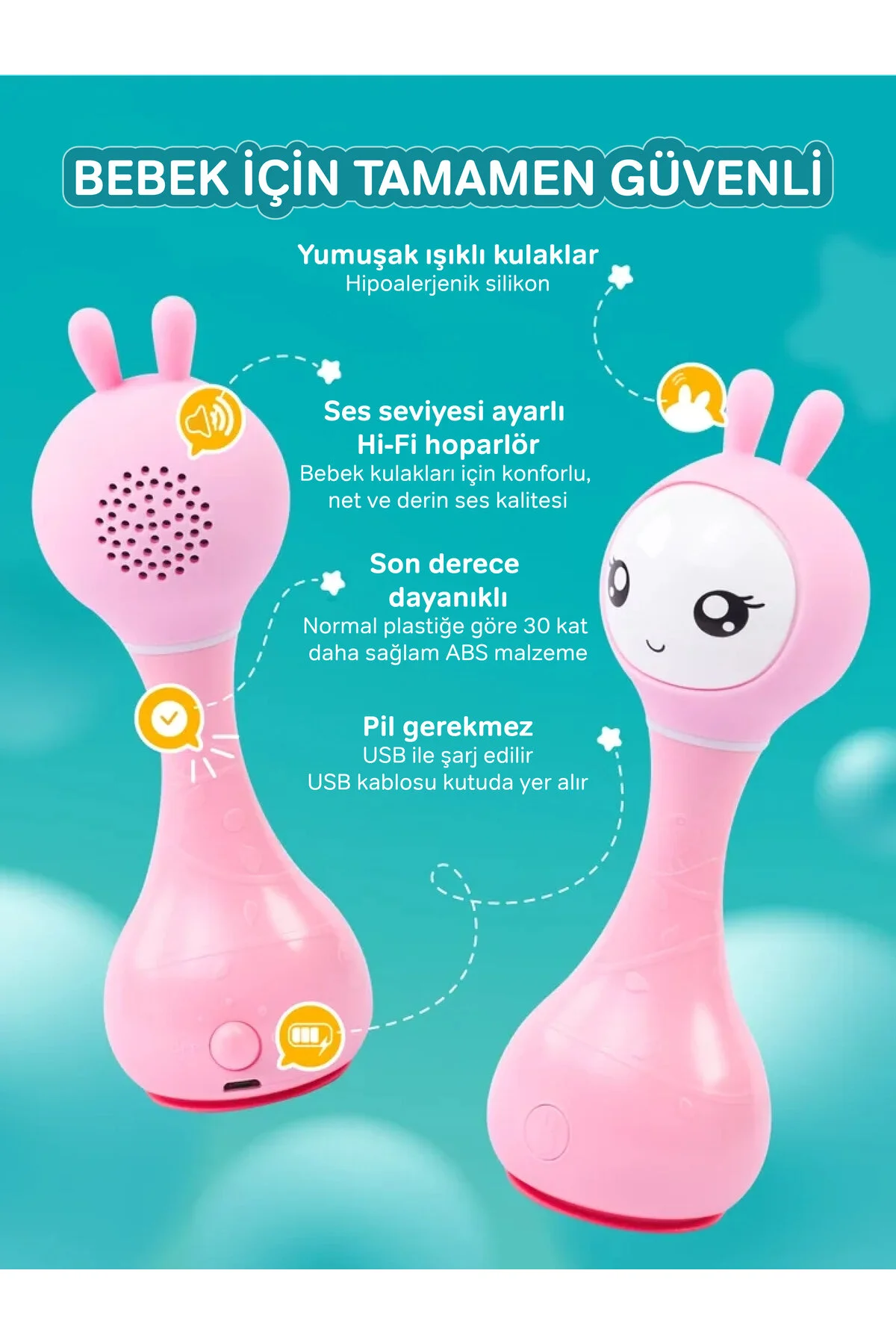 Alilo Akıllı Tavşan Pembe