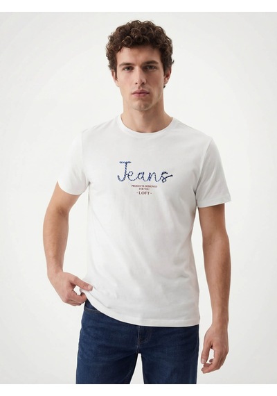 LOFT Regular Fit Erkek Tshirt K.kol Lf2042755 Q1.v1 Beyaz