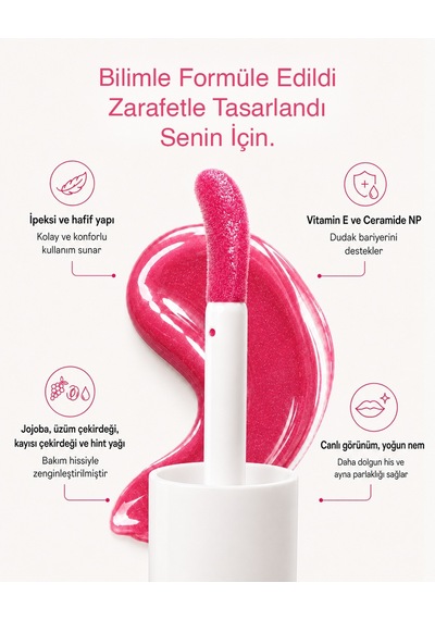 Nuvéla Lip Oil Elixir Dudak Yağı Baby Pink