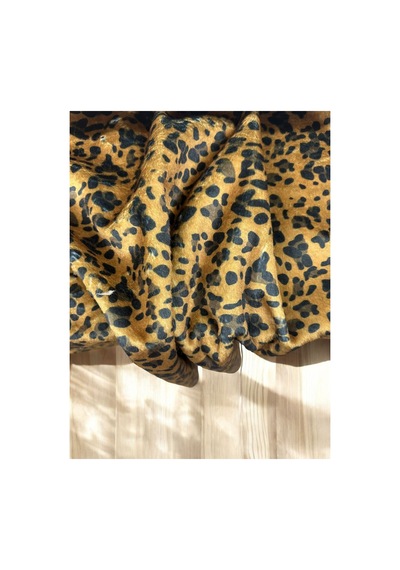 Lutur Leopar Baskılı Peluş Kumaş 100x150 Cm Ithal, Dekoratif, Tekstil Çok Renkli Çok Renkli