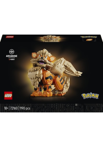 LEGO® Pokémon™ Arcanine 72160 - Yetişkinler için Duruşu Ayarlanabilir Figür İçeren Yaratıcı Model Yapım Seti (1190 Parça)