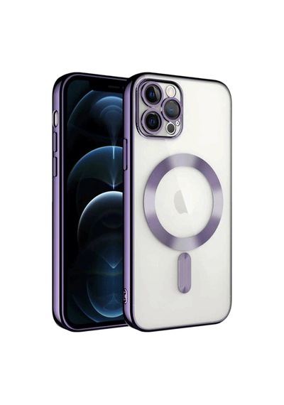 Apple iPhone Uyumlu, 13 Pro Kılıf Kross Magneticsafe Kapak - Mor