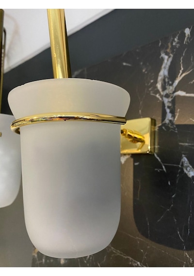 İsaoğlu Yapı Gold Tuvalet Fırçası Altın Tuvalet Fırçası Paslanmaz Pirinç Malzeme Altın Fırça Gold