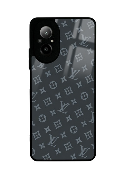 Realme 12 Lite Gray Lv Tasarımlı Glossy Telefon Kılıfı Gri