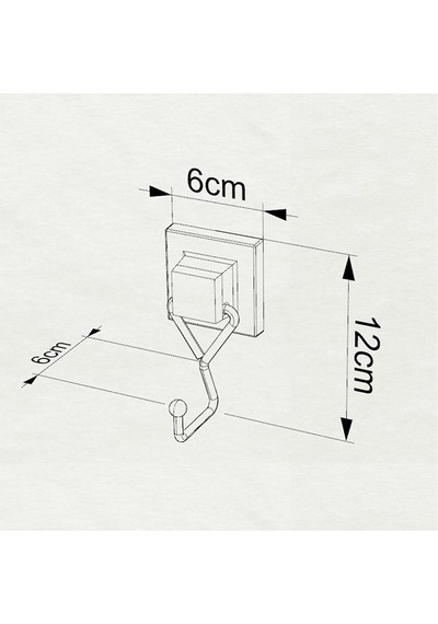 Tekno Tel Ef-237 Yapışkanlı Banyo Tekli Askı Bornozluk Krom