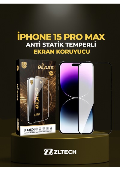 OG GLASS ESD Anti Statik Apple Uyumlu iPhone 15 Pro Max Ekran Koruyucu