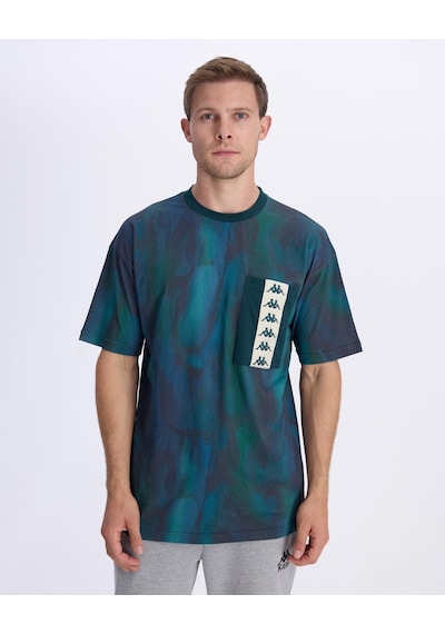 Kappa Authentic 222 Banda Fapo 3 Graphik Erkek Yeşil-siyah Comfort Tişört