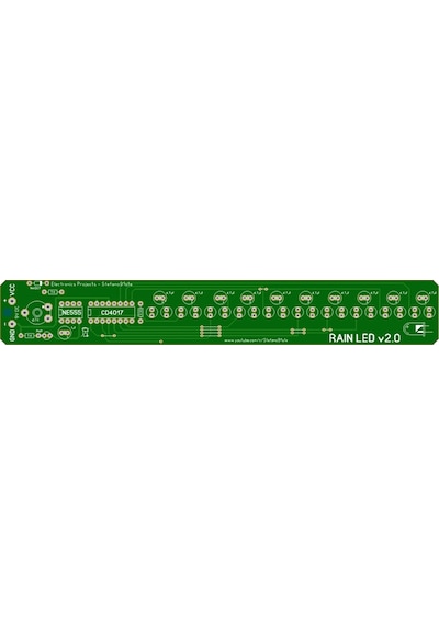 Vu-Metre Devresi - Yağmur Efektli 20 Led Vu-Meter Ne555-Cd4017