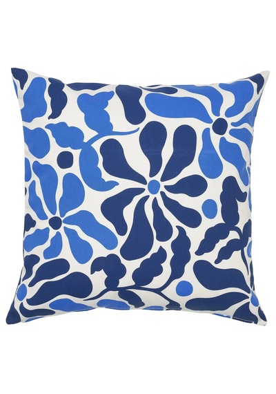 Ikea Gullbergsö Mavi-çiçek Desenli 50x50 Cm Kırlent Kılıfı