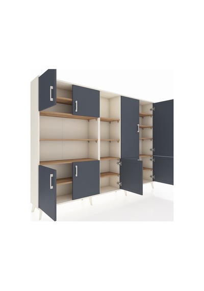 Arges Dolap 14 Raflı 9 Kapaklı 220x30x163 Aytaşı-antrasit/çam Antrasıt/atlas Çam - Aytası Arges Dolap 14 Raflı 9 Kapaklı 220x30x163 Aytaşı-antrasit/çam Antrasıt/atlas Çam - Aytası