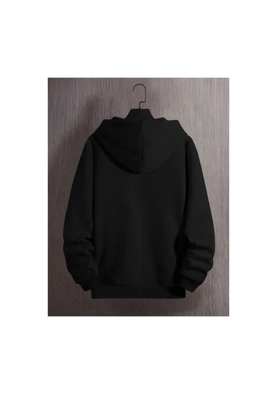 Medinenur Black Baskılı 2 Iplik Şardonlu Sweatshirt Siyah