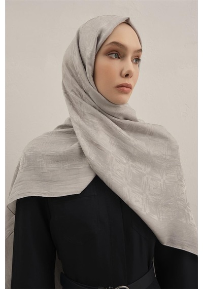 Armine Lyocell Naia Kare Monogram Şal 6 23 Gri
