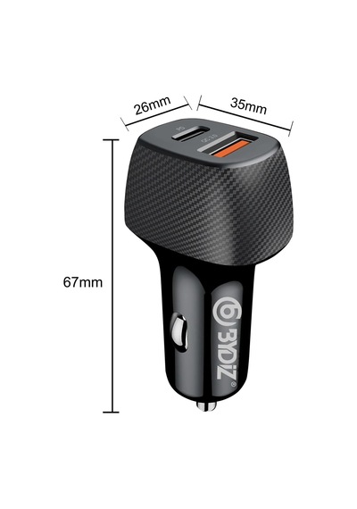 Lexroo Bydiz By-38l Hızlı Araç Şarj Cihazı 38w Çakmaklık Şarj Aleti Aple İphone 14/13/12/11/pro/max Standart