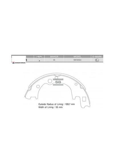 Arka Kampana Pabuç Balata Kıa K2500 2.5l D4bh Tcı 00- Sangsın Ok71f3328z