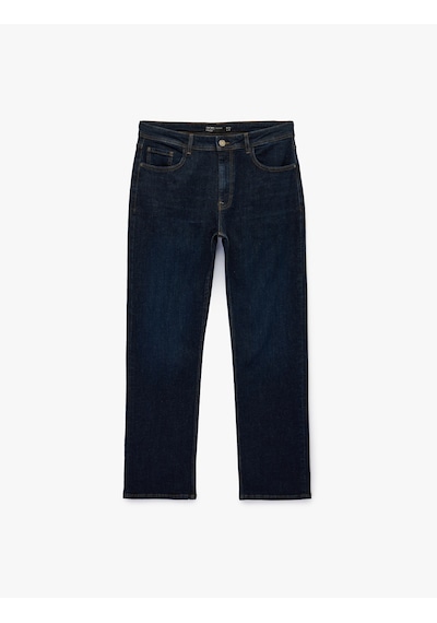 Koton Normal Bel Pamuklu Straight Fit Jean Pantolon - Mark Jean Koyu İndigo 7wam40078nd Koton Normal Bel Pamuklu Straight Fit Jean Pantolon - Mark Jean Koyu İndigo 7wam40078nd