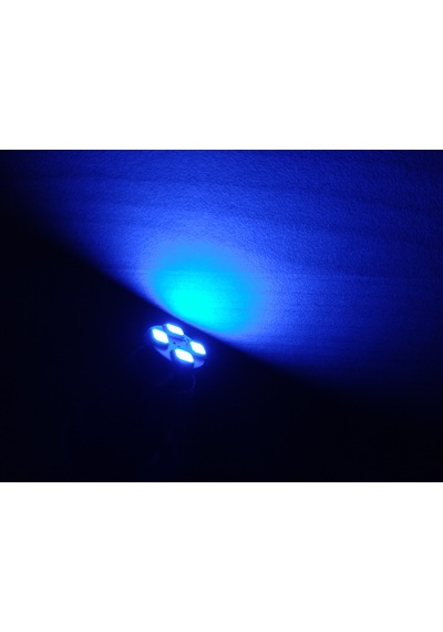 T10 Dipsiz Led Ampul 4adet Mavi 4 Çipli 12v T10 Gösterge, Park, Sinyal, Plaka Ampulu