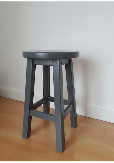 Ahşap Tabure 50 Cm / Arbrestore Antrasit