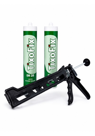 Tixofix Silikon 280 Ml 2 Adet + Profesyonel Silikon Tabancası Set 3'lü Set