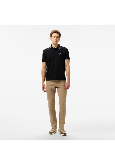 Nautica Erkek Siyah Classic Fit Polo Düz K55335t Siyah