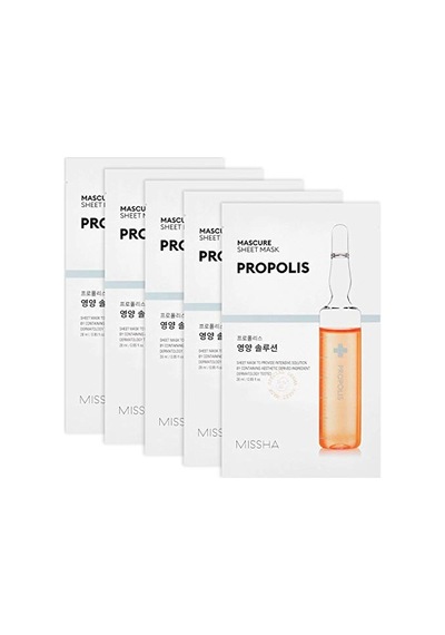 Mıssha Propolis İçerikli Besleyici Yaprak Maske Mascure Nutrition Solution Sheet Mask Propolis