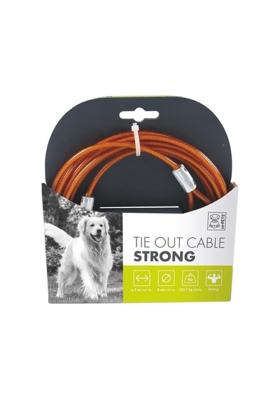 M-pets Strong Bahçe Bağlama Halatı 4.5mt/orange