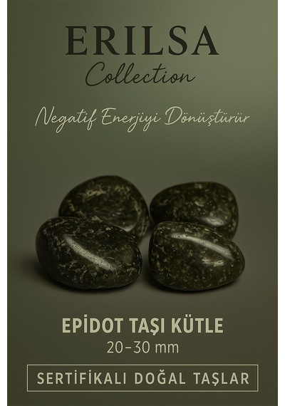 Sertifikalı Epidot Taşı Kütle 20 30 Mm Negatif Enerjiyi Dönüştüren Doğal Taş
