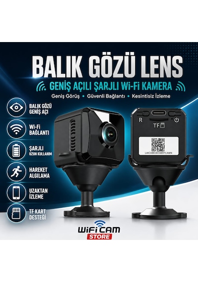 Balık Gözü Lens Geniş Açı Mini Wifi Kamera