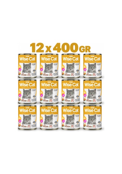 Wise Cat Tavuklu Yetişkin Kedi Konservesi 400 Gr X 12 Adet