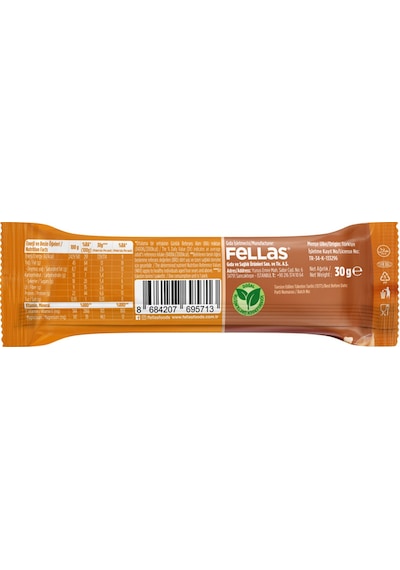 Yer Fıstıklı Kuruyemiş Bar 30g x12 Adet