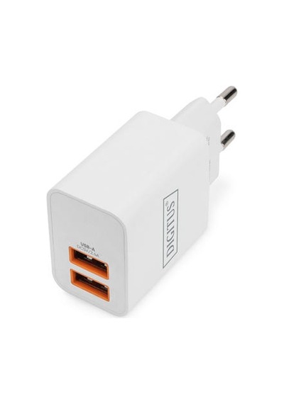 Digitus Da-10061 5v 2x Usb 15w 4a Beyaz Şarj Adaptörü