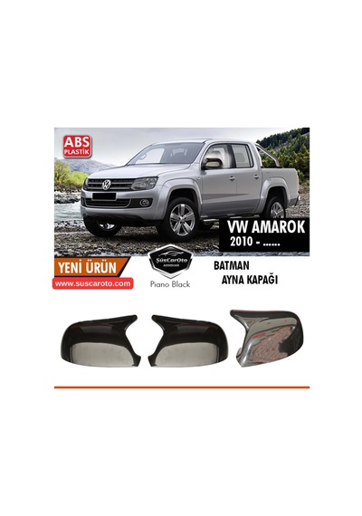 Vw Amarok 2010 Ve Sonrası Uyumlu Batman Yarasa Ayna Kapağı Piano Black Abs Plastik 00 Şüscaroto Aksesuar
