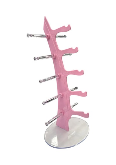 Yelken Model Açık Pembe Gözlük Standı 5 Gözlük Kapasiteli